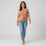 Claudia | Bloemen Print Casual Knoop Vest