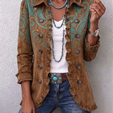 Véronique | Paisley Print Ruches Jas