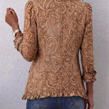 Suzanne | Vintage Bohemian Bloemen Print Geplooide Jas
