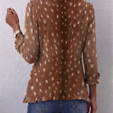 Françoise | Bohemian Dierenprint Geplooide Jas