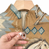 Marieke | Open cardigan met woestijnpaard en cactus
