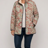 Naya | Gewatteerde Jas met Vintage Bloemenprint