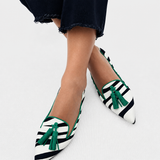 Riane | Groene loafers met zebraprint
