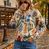Hanneke | Ritscardigan met botanische tuinprint
