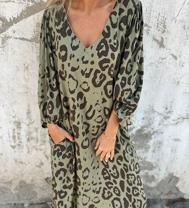 Jessa - Maxi Jurk Luipaard