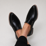 Zofia | Zwarte loafer met patchwork